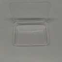 8 pack 4"x3" Rectangle Clear Plastic Storage Box with Double Hinged Lids for Photo, Pencil, Craft Tools, and Other Small Accessories