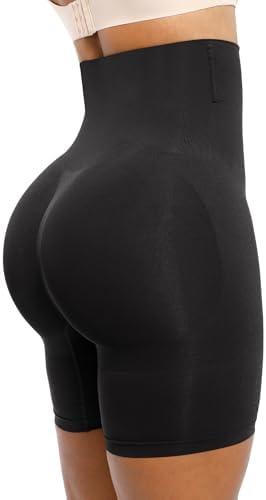 SHAPELLX Tummy Control Shapewear Shorts for Women Seamless High Waisted Body Shaper Compression Thigh Slimming Panties M/L