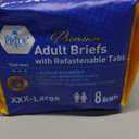 MED PRIDE Maximum Absorbency Adult Briefs for Incontinence with Refastenable Tabs - Ultra-Absorbent Adult Diapers for Men & Women- Bladder Control Unisex Disposable Underwear (XXX-Large - Bag of 8)