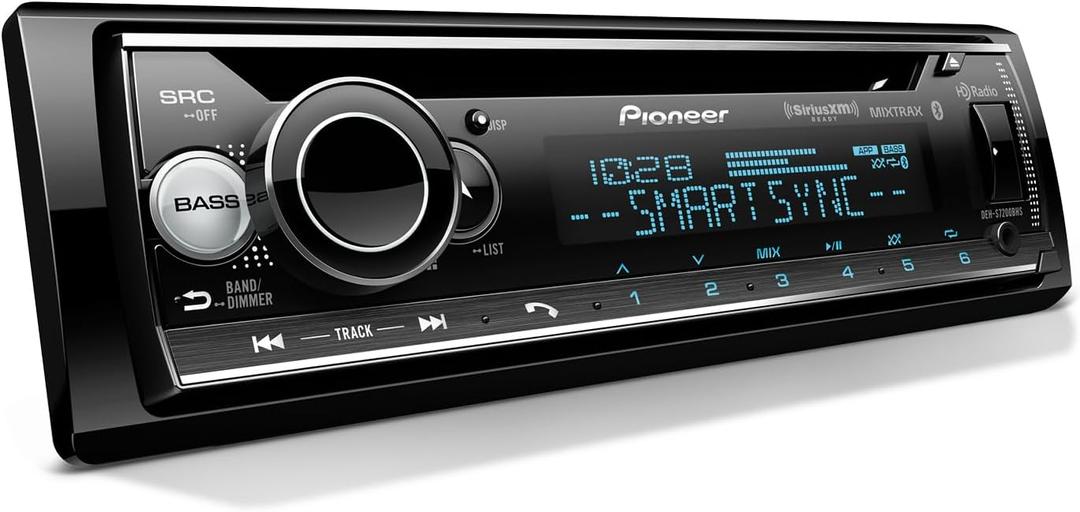 Pioneer DEH-S7200BHS Audio CD Receiver and Bluetooth Car Stereo - Single Din, Amazon Alexa, HD Radio and Enhanced Audio Functions
