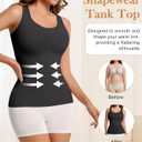 Compression Tank Tops Shapewear For Women Slimming Camisole Tummy Control Tube Tops Body Shaper (Black, M)