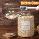 CZSZYGHBAO Large Glass Jar with Airtight Lid, Glass Food Storage Jars for Tea,Spice,Cereal, Egg,Flour,Coffee and More(70 FL OZ/2000 ml)