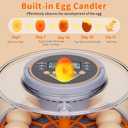 12 Egg Incubators for Hatching Eggs, Automatic Egg Turning & Humidity Control Intelligent Temp Eggs Candler for Chicken Quail Duck etc. Eggs, Suit for Beginner Backyard Hobbyist Students Education
