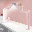 Upgraded Nail Tech Lamp with Dual Phone Holder, 34 in Foldable Large Nail Light for Desk, 3 Modes 3000K-6000K LED Manicure Lamp, Half Moon Light for Lash Eyelash Extension, Tattoo, Eyebrows (Pink)