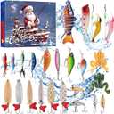 Fishing Advent Calendar 2026,Christmas Countdown Calendar- 24 Days Fishing Lures Set, Suitable for Fishing Enthusiasts, Men, Teenagers, Fathers, Husbands as GiftsNew upgrade