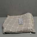 MitoVilla Grey Boho Extra Long Shower Curtain 72 x 84, Modern Farmhouse 84 inch XL Rustic Polyester Linen Tassel Heavy Duty Shower Curtain Set with Hooks for Cottagecore Country Bathroom Decor (Tan Brown)