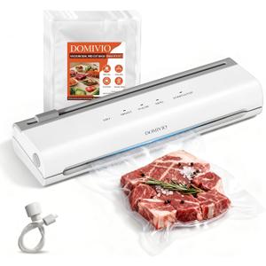 Vacuum Sealer Machine for Food, 5-in-1 Food Saver with Built-In Cutter & 20 BPA-Free Bags  Dry & Moist Modes, Compact Easy-to-Use Vacuum Sealer for Meal Prep, Freezer Storage & Long-Lasting Freshness