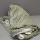 blunique Heated Blanket Electric Blanket Twin Waffle, 62x84 Inches Sherpa Fleece Fast Heating Blanket 6 Heating Levels & 10 Hours Auto Off ETL Certification, Sage Twin