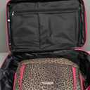 Rockland Fashion Softside Upright Luggage Set, Expandable,Lightweight,Telescopic Handle,Wheel, Pink Leopard, 2-Piece (14/19) (2-Piece Set (14/19))