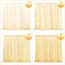 Ledido 108ft White Tulle Backdrop Curtains with Lights String - 300LED Fairy Lights Sheer Curtain Backdrop for Wedding Baby Shower Photo Shoot Birthday Party Decoration(2 Panels 58ft)White