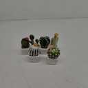 Mini Artificial Cactus Plants in Ceramic Pots 6 Pcs Potted Faux Succulents in Pots Fake Potted Plants Cactus Decor Small Artificial Plant for Home Decor Indoor Office Desk Tabletop Shelf (White)