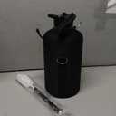 One Gallon Water Bottle Insulated, Triple Walled Vacuum Stainless Steel (Cold for 48 Hrs), Leak Proof & Non-BPA, Large Water Flask Jug with Paracord Handle & Straw Spout Lids (128 Ounces, Magic Black)