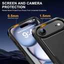 2 x for iPhone Air Case [Shockproof] [Dropproof] [Heavy Duty Protection] [Pocket-Friendly] Slim & Tough Non-Slip Protective Phone Cover for iPhone Air 6.6inch, Black
