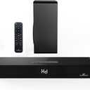 LARKSOUND 2.1 Soundbar with Subwoofer, 16" Sound Bar for TV with HDMI/Optical/AUX/Bluetooth/USB Connections