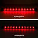 Konrali 4Pcs 16 Inch Red 11 LED Trailer Tail Lights Bar Sealed Trailer Truck Car Stop Turn Tail Third 3rd Center Stop Brake Lights Bar Trailer Left Right Turn Signal Lights Bar IP67 Submersible