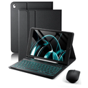 for iPad 9th / 8th / 7th Generation 10.2 inch & iPad Air 3rd Gen & iPad Pro 10.5 inch Case with 7 Color Backlit Keyboard - Built in Pencil Holder with Mouse (Black)