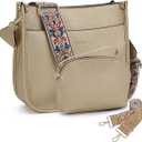 HKCLUF Crossbody Bag Purse for Women 2PCS/Set Leather Hobo Handbag Wallet Set With 2Adjustable Guitar Strap Shoulder Bag