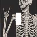 Rock Skull Light Switch Cover Decorative Single Toggle Wall Plate 1-Gang Art Electrical Faceplate for Home Bedroom Decor 4.50" x 2.76"