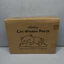 Cat Window Perch with Industrial-Grade Suction Cups - Solid Pine Wood Hammock Bed, Soft Cushion - 42 lb Capacity for Cats Inside (Medium, Beige)