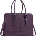 Laptop Bag for Women Leather Work Tote 15.6 Inch Laptop for Computer Bag Waterproof Business Office Professional Large Capacity Handbag Shoulder Bag DeepPurple