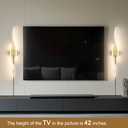 Daunton Modern Gold Plug in Wall Sconces Set of Two, RC Dimmable LED Plug in Wall Light, Wall Lamps with Plug in Cord for TV Wall Sconces, Gold Sconce Wall Lighting for Living Room, Hallway, Bedroom