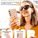 LeYi for Galaxy S23 FE 5G Case: with Tempered Glass Screen Protector [2 Pack] 360 Rotatable Ring Holder Magnetic Kickstand, Plating Rose Gold Edge for Galaxy S23 FE 5G Case, Pink