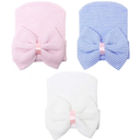 Sinhoon Newborn Baby Girl Hospital Hat with Big Bow Soft Cute Knot Infant Comfy Nursery Beanie 0-3 months