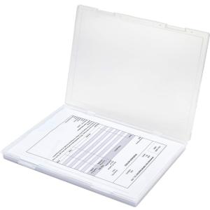 A4 File Box Portable Paper Organizer, Transparent Office Supplies Holder, Document Case, Magazine Storage Containers 12.2 x 9 x 0.8inch