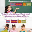 Confetti Calendar Bulletin Board Set Colorful Dot Flip Calendar with Holder Confetti Classroom Decoration with 54 Date Cards Adjustable Calendar Holder for Classroom Home Decor Supplies