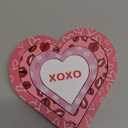 4 Pcs Valentine's Day Decor Double-Sided Wooden Table Decorations Sweet Love Heart Signs Red Lips Tiered Tray Ornaments for Wedding Anniversary Party