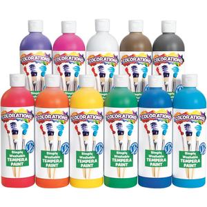 Colorations - SWT16 Simply Washable Tempera Paints, 16 fl oz, Set of 5 Colors, Non Toxic, Vibrant, Bold, Kids Paint, Craft, Hobby, Arts & Crafts, Fun, Art Supplies