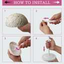 Wig Stand 2 Pack Adjustable Height Wig Holder Stands Non-Slip Portable Wig Head Holders Sturdy Plastic Wig Head Stand for Multiple Wigs and Hats Styling Drying Display (White)