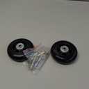 1 Pair/2pcs Luggage Suitcase Replacement Wheels 72mm*24mm, Rubber Swivel Caster Wheels 6mm Bearings Repair Kits (OD72xThk24mm/2.83x0.94in)