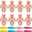 16 Pcs Funny Baby Shower Chancla Game Activities Baby Shower Games How to Throw The Chancla at Their Bad Ass Doll Babies Showers Game Gender Reveal for Adults, 7.7 x 4.9 Inch
