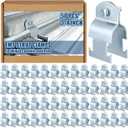 Landhoow Emt Pipe Universal Strut Clamps Strut Channel Accessory Electro Galvanized Conduit Clamp with Bolt and Nut, Rigid Pipe Tool(3/4 Inch,Silver,50 Pcs)