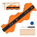 TOOLIFE Connectable Contour Gauge 20 Inch with Lock, Profile Gauge Shape Duplicator Tool, Dual Scale Outline Measuring Tool for Flooring, Tile, Laminate, Woodworking, Carpentry (20"-Unlimited Splicing)