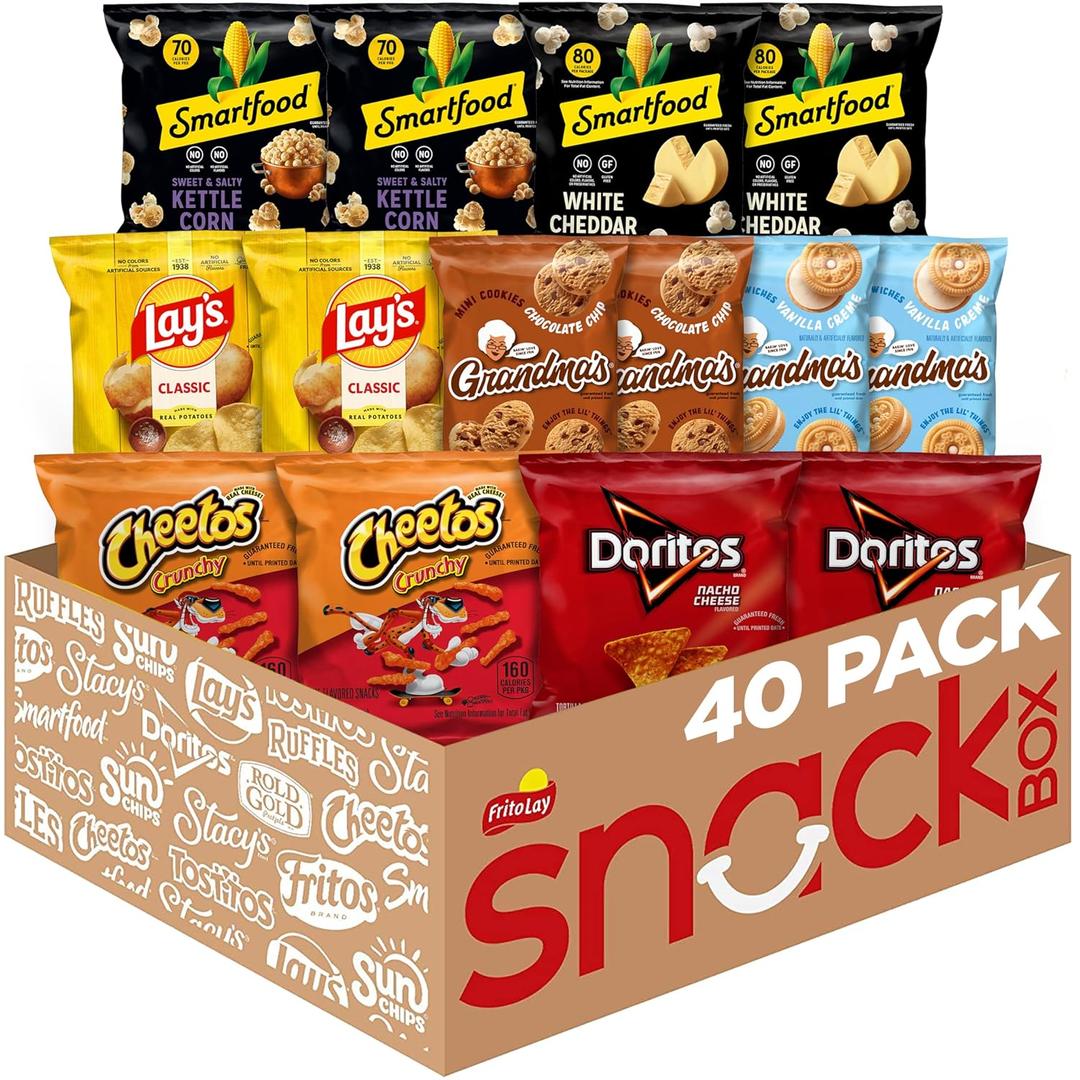 Frito-Lay Ultimate Snacktime Mix with Grandma's and Classic Snacks, 0.6 ounces , (Pack of 40) Best By July 14, 2026