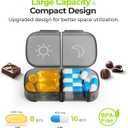 AUVON XL Weekly Pill Organizer 2 Times a Day, AM PM Pill Case with One-Side Large Opening for Easy to Use, Pill Box 7 Day Travel Medication Organizer for Medications, Vitamins, Fish Oils, Supplements