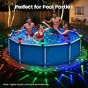 Solar Powered Pool Lights for Framed Above Ground Pools, Waterproof RGB Color Changing Light, Backyard Decor Accessories for Framed Swimming Pools, 6 Pack