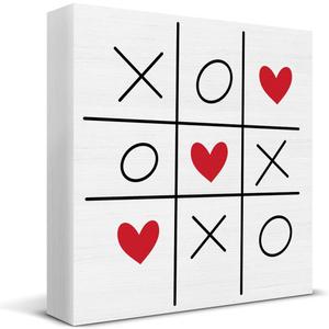 2 x Romantic Desk Decor - Funny Gifts for Women Men Wood Sign Home Living Room Bedroom Desk Shelf Table Decoration 5 X 5 Inches