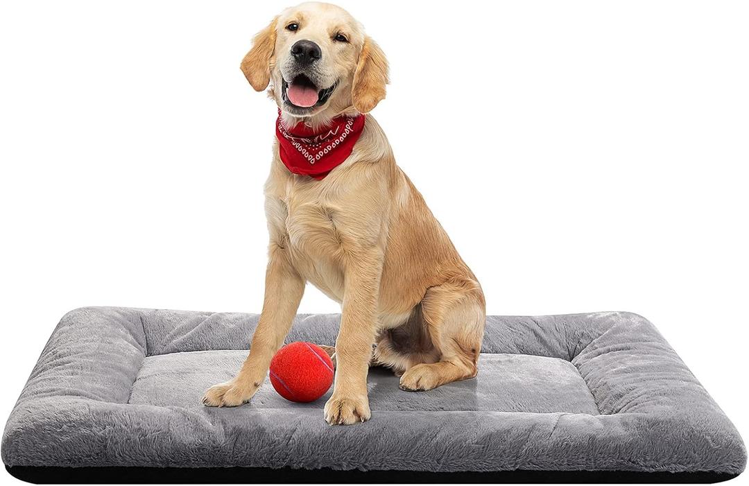 Dog Beds Crate Pad for Medium/Large Dogs Fit Metal,Ultra Soft, Washable & Anti-Slip Kennel Pad for Dogs Cozy Sleeping Mat,Gray 36inch (36.0"L x 23.0"W x 1.0"Th)