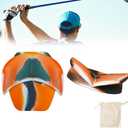 2 x Golf Training Grip Aid - Golf Swing Trainer Tool Posture, Non-Slip Swing Aid for Accuracy & Control, GolfClub Swing Grip Pad for Outdoor/Indoor Golf Grip Practice (with Storage Bag)