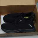 Feethit Mens Slip on Walking Shoes Fashion Lightweight Non Slip Running Sneakers Breathable Comfortable Sneakers for Gym Travel Work All Black 10.5