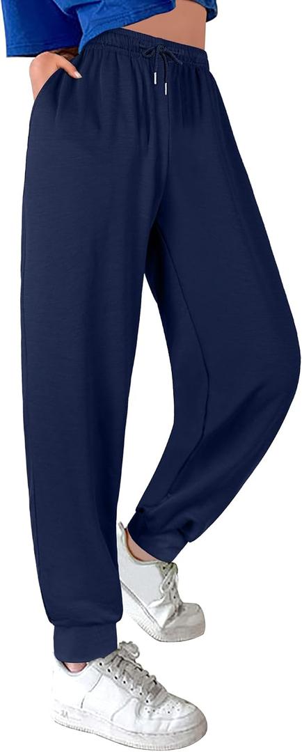 ASIMOON Sweatpants Women with Pockets Loose Lightweight Stretch Yoga Lounge Pants Comfy Drawstring Workout Jogging Pants