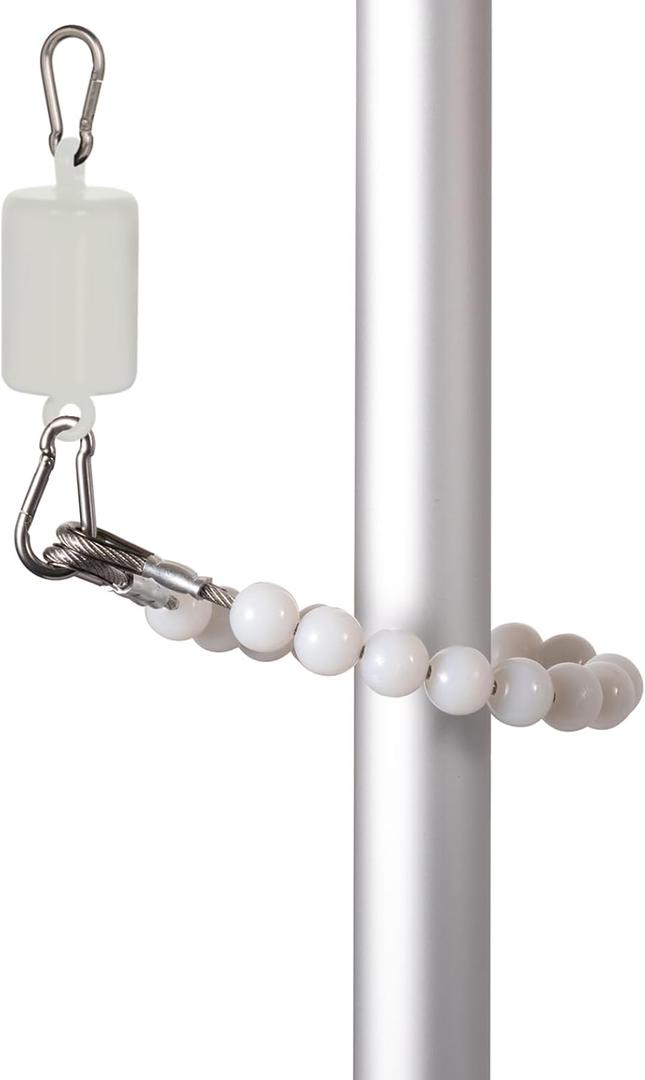 JRED Flagpole Retainer Ring 5 lb Counterweight Set, Double Eye Bolt Flag Weights for Bottom of Flags Outsidem, Poles Accessories for 5 Inch Diameter Pole, with 2 Carabiner