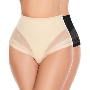 Shapewear Tummy Control Underwear - Low Rise Seamless Control Panties Women's Shaping Briefs for Everyday Wear, 2 Pack (XL)