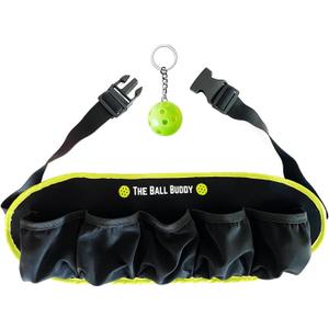 Premium Pickleball Ball Buddy Hands-Free Pickleball Holder + Bonus Keychain