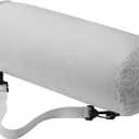 Lumbar Roll Pillow for Lower Back Cylinder Bolster Support Pillow with Adjustable Strap Removable Cover Travel for Travel Office Chair Car Seat(Gray,Cotton)