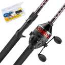 KastKing Brutus Fishing Rod and Reel Combo, Spinning & SpinCast Combo, Custom Tackle Kit, Pre-Spooled Line, Brute Tuff 2Pc Blanks, Stainless Steel Guide, EVA Handles, Custom Graphite Reel Seat