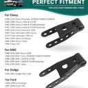2-3" Suspension Rear Drop Lowering Shackles kit Leaf Spring Drop Shackle Kit Compatible with Chevy Silverado GMC Sierra 1500 C1500 K1500 Dodge Ram Replaces 6400 410520
